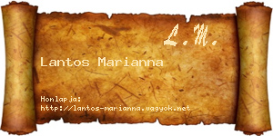 Lantos Marianna névjegykártya